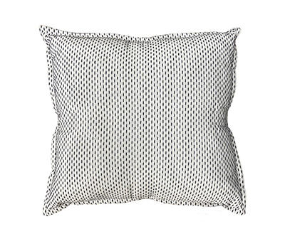 Whendy White & Navy Stitch-Stripe Throw Pillow