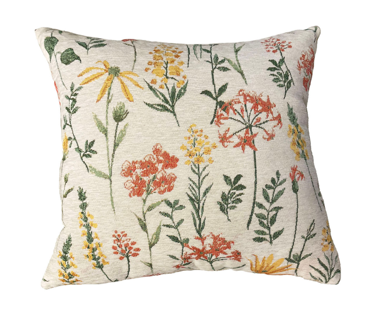Beige & Coral Botanical Throw Pillow Big Lots