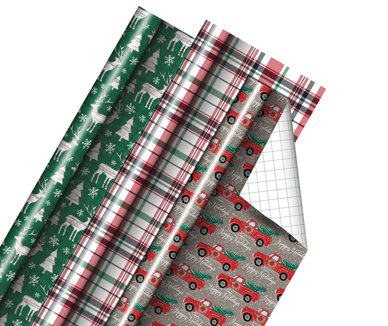 American Greetings Black & Red Holiday Icons & Typography Wrapping Paper  Roll, (110 sq. ft.)