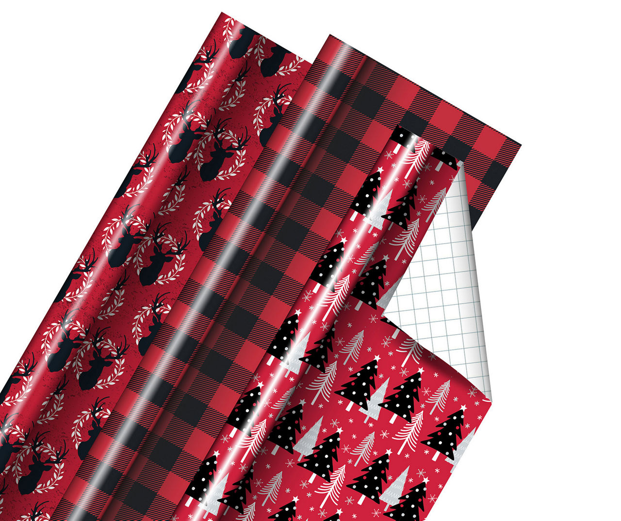 American Greetings 200 Sq. Ft. Holiday Icon Gridline Mega Wrapping Paper  Roll - Styles May Vary