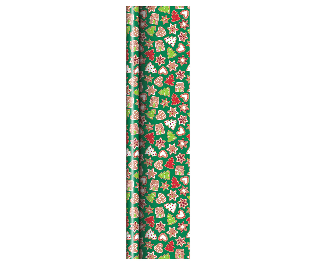 Wrapping Paper Roll 500mm X 60m Xmas Green 80GSM - Stanley Packaging