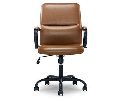 Camel Brown Vegan Leather Office Chair