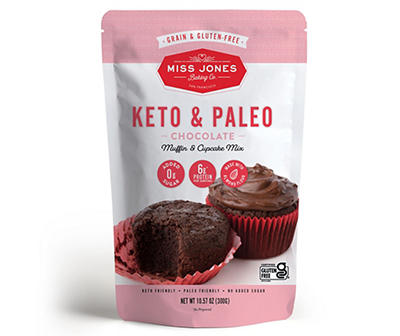 Miss Jones Keto & Paleo Chocolate Muffin Mix, 10.57 Oz.