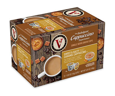 Sweet & Salty Caramel Cappuccino 12-Pack Single Serve Brew Cups