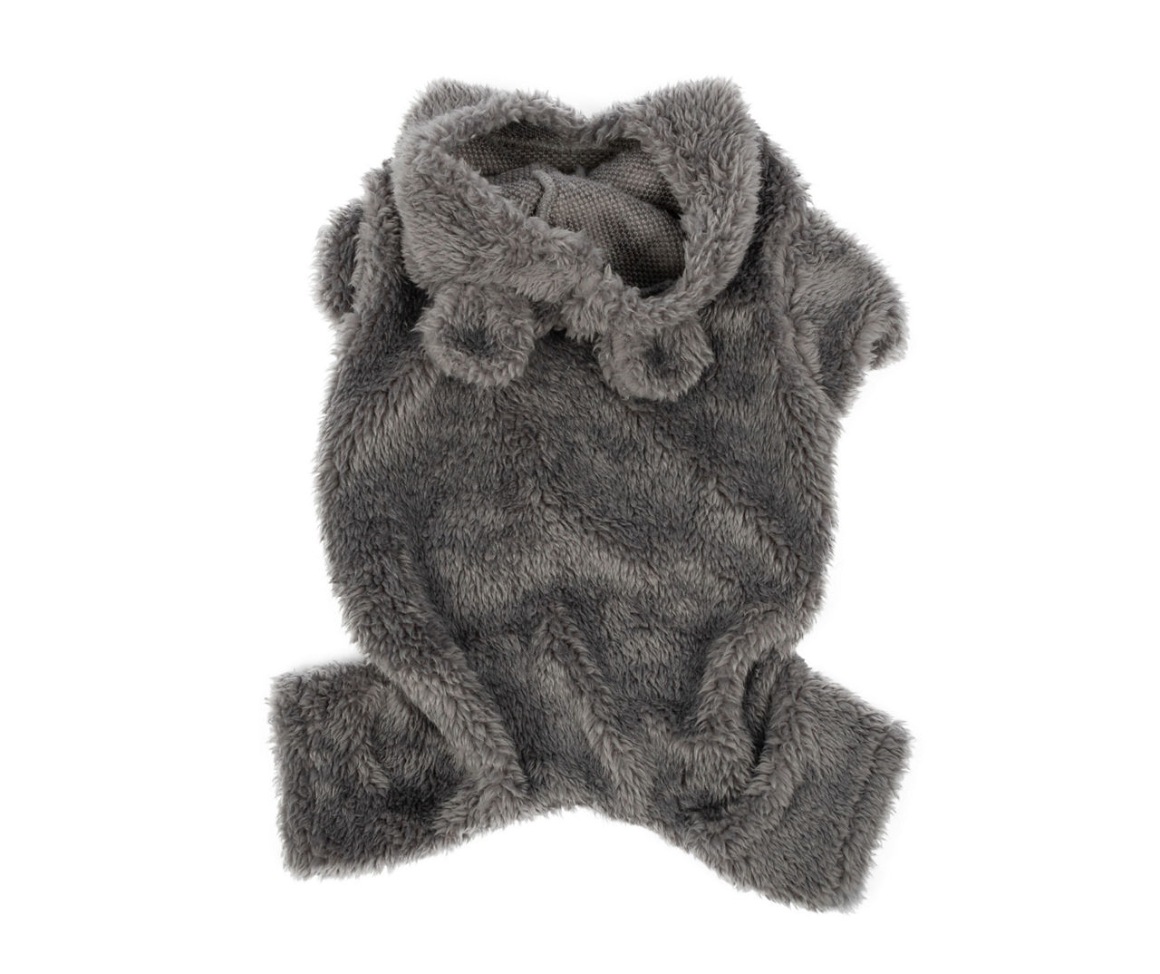 Pet Small Gray Fuzzy Bear Onesie Pajamas | Big Lots