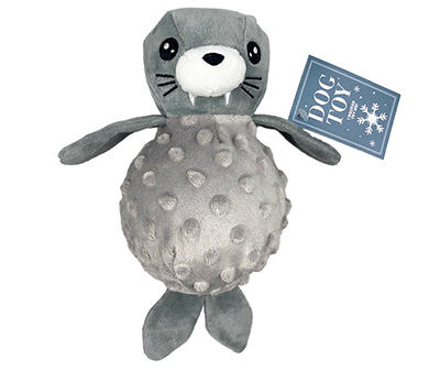 Gray Seal Squeak Ball Dog Toy