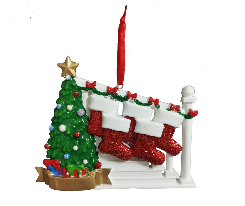 Christmas Tree Stairs Resin Stone Ornament