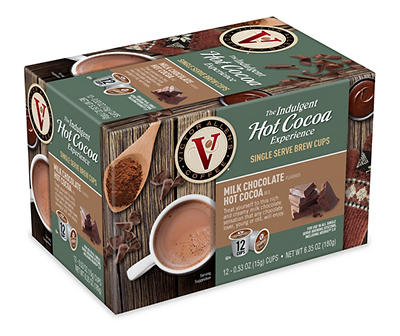 Milk Chocolate Hot Cocoa 12-Pack Single Serve Brew Cups