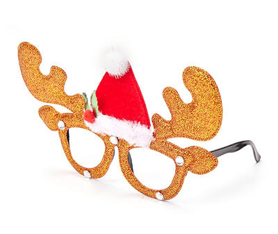 Sparkle Deer Christmas Glasses