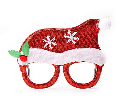 Sparkle Santa Hat Christmas Glasses