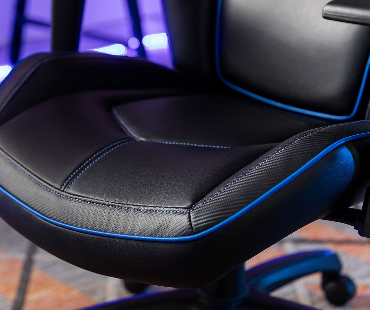 GamerGear 3D Incite Blue Vegan Leather Gaming Chair