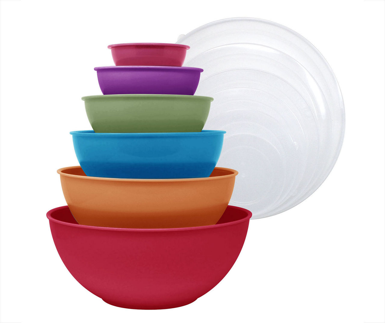 Outer Red 12-Piece Mixing Bowl & Lid Set