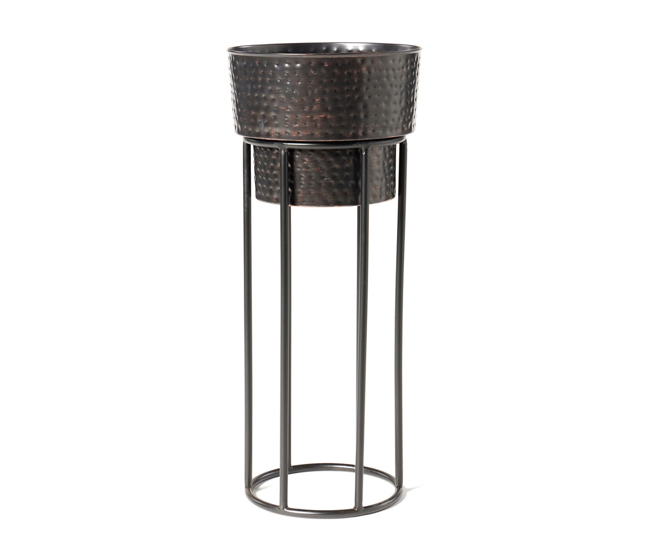 Broyhill Broyhill Yorktown Bronze Hammered Planter & Stand Big Lots