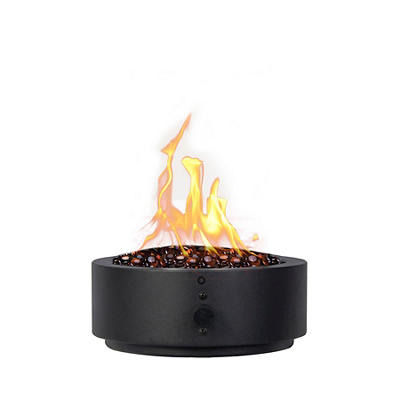 10" Black Gas Steel Tabletop Fire Bowl