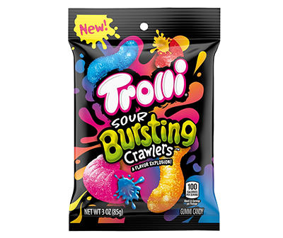 Sour Bursting Crawlers Gummi Candy, 3 Oz.