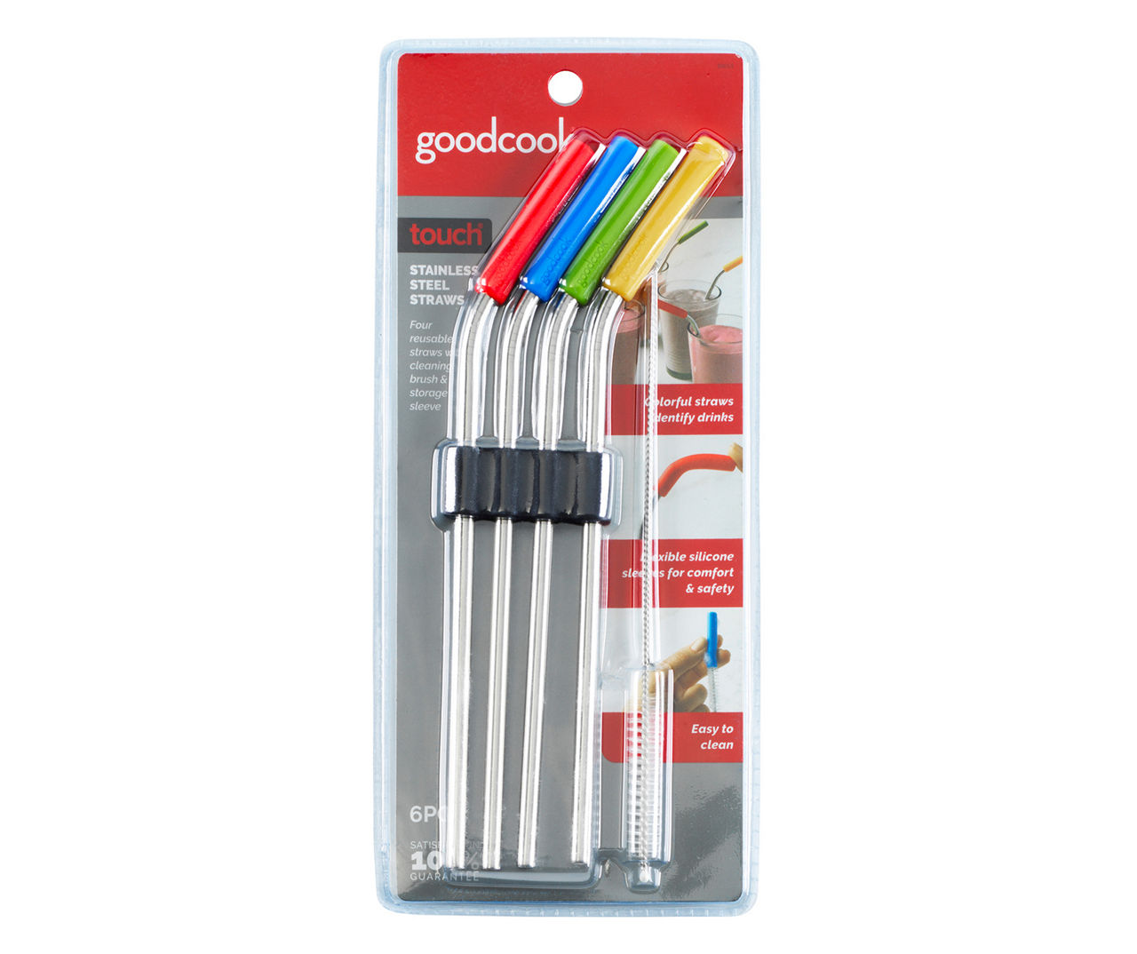 Goodcook Touch Straws, Stainless Steel