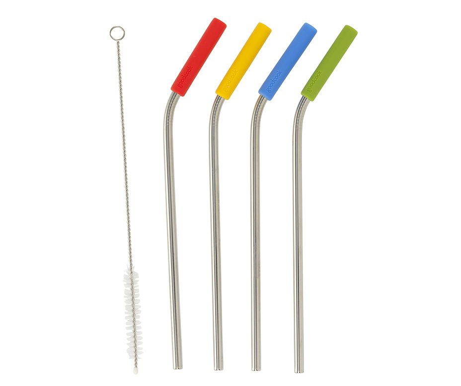 Buy metal straws - 6-pack reusable straws