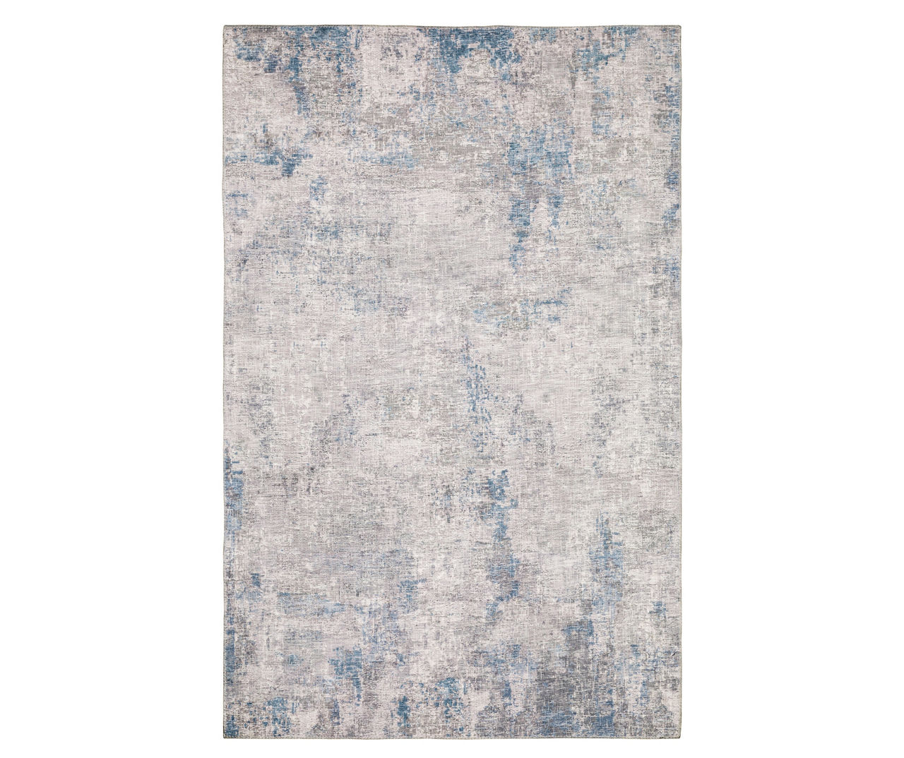 Mylan Gray & Blue Faux Hide Tile Pattern Area Rug, (2' x 8')