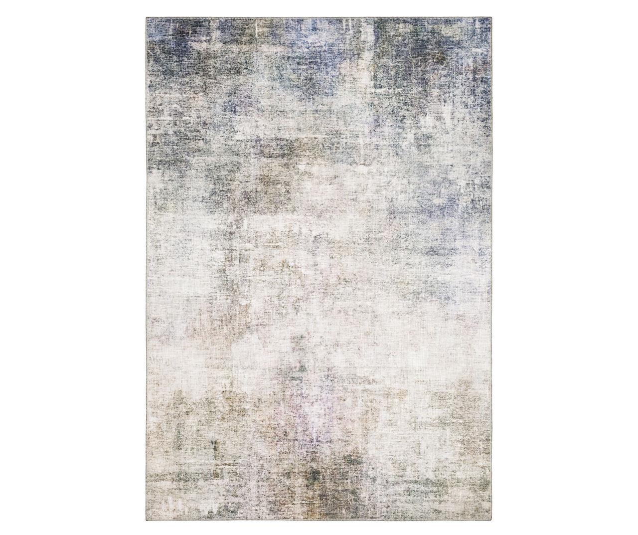 Mykell Beige & Blue Abstract Area Rug, (5' x 7')