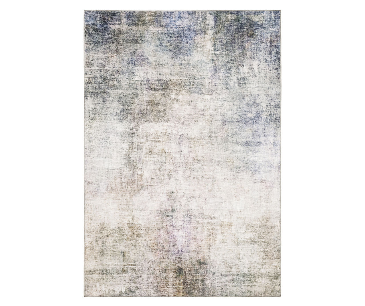 Mykell Beige & Blue Abstract Area Rug, (2' x 8')