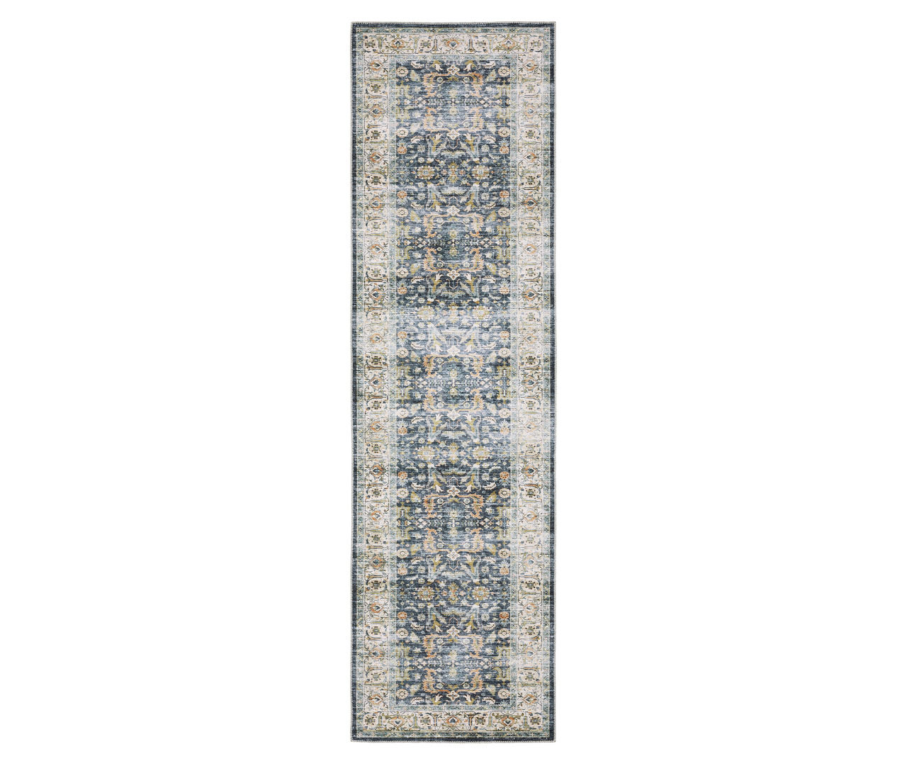 Chandler Blue & Brown Floral Area Rug Big Lots