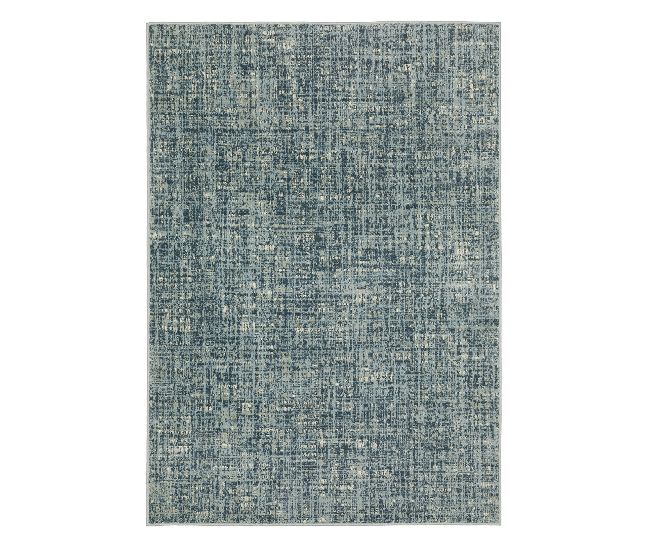 Breckworth Blue Abstract Crosshatch Area Rug, (9.1' x 12.1')