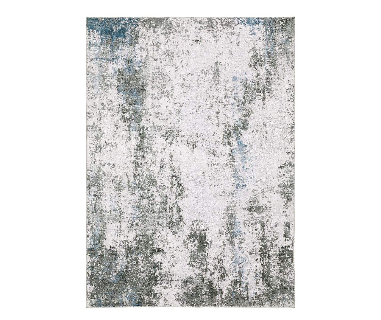 Malae Ivory & Gray Abstract Area Rug, (5' x 7')