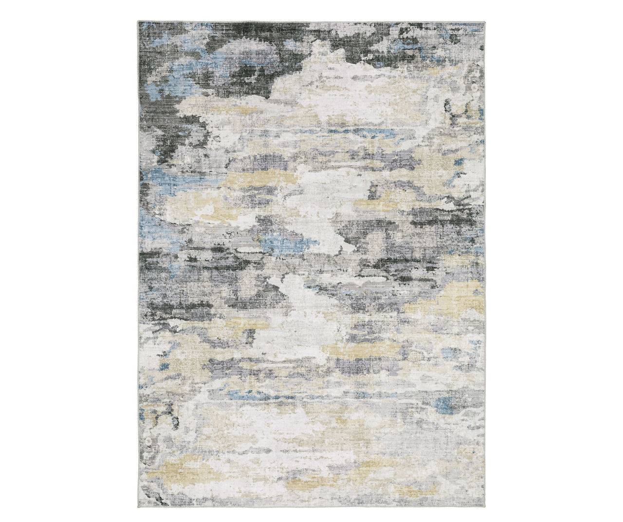 Malach Ivory & Beige Abstract Area Rug, (7.6' x 10')