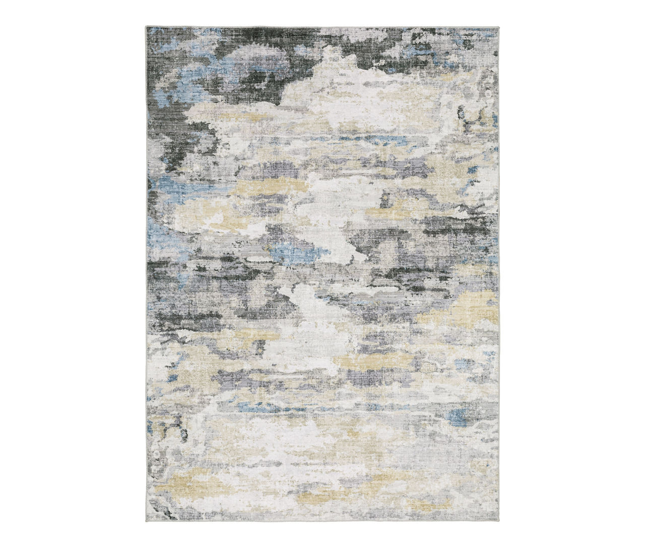 Malach Ivory & Beige Abstract Area Rug, (3.6' x 5.6')