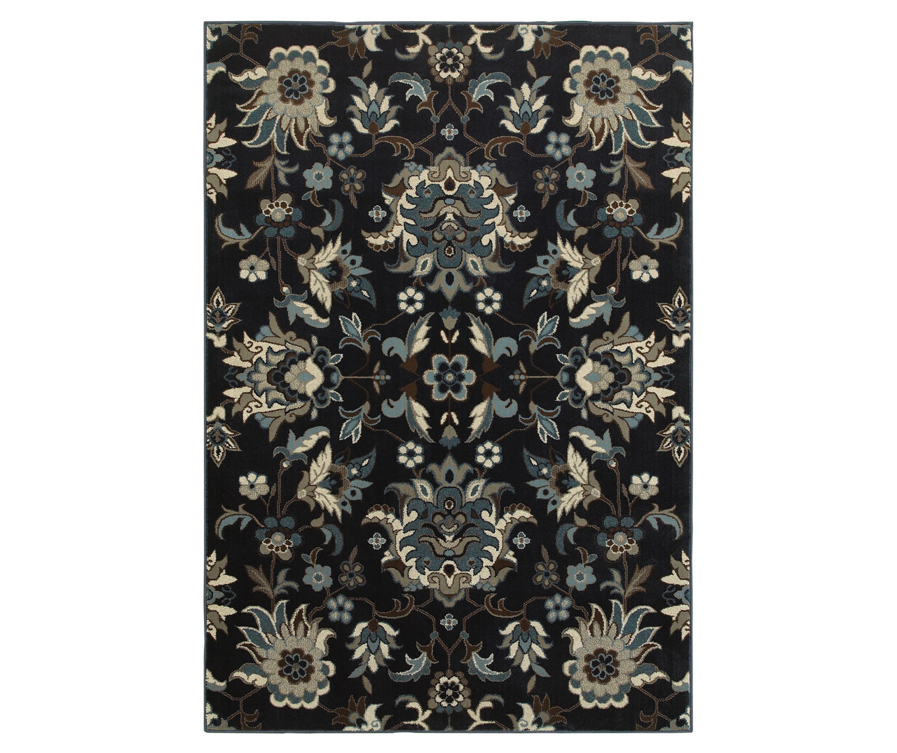Lindherst Navy & Blue Floral Area Rug Big Lots
