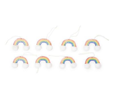 Rainbow Cloud Ornaments, 8-Pack