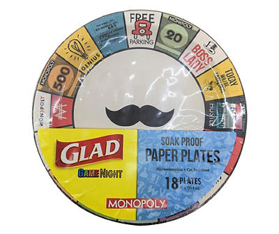 Game Night 10" Monopoly Paper Plates, 18-Count