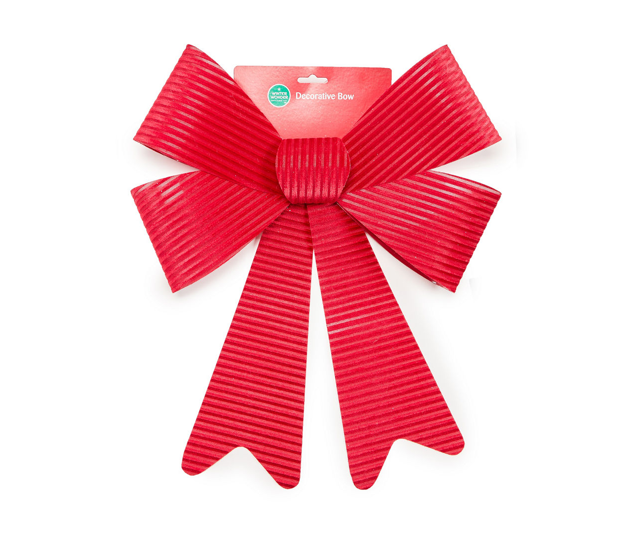 Red Stripe Christmas Decorative Bow