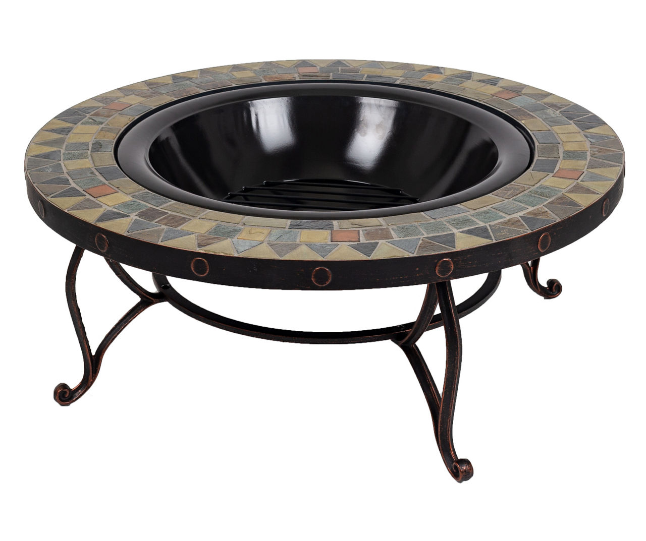 34" Juniper Slate Top Wood Burning Fire Pit