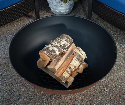 30.5" Tazon Copper Wood Burning Fire Pit