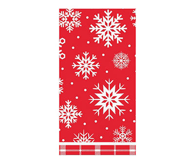 Red Snowflake Paper Dinner Napkins, 18-Count