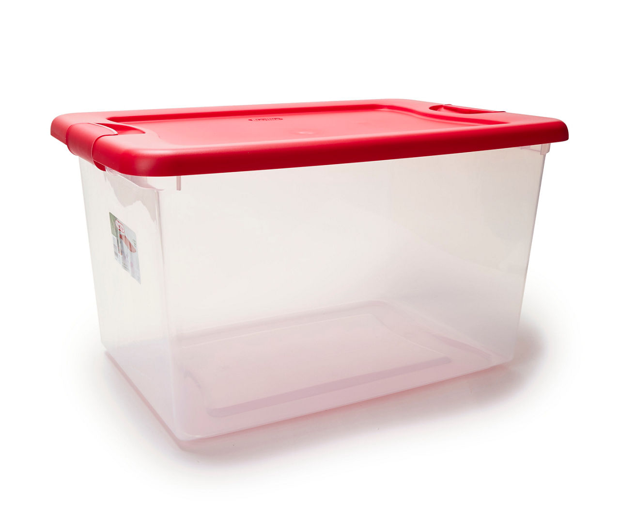 Sterilite 64 Qt. Clear Plastic Latching Box, Pink Latches with Pink Lid