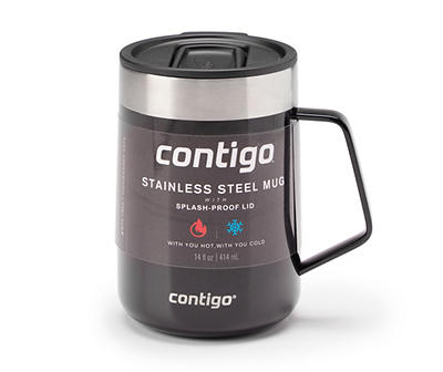 Black Streeterville Stainless Steel Mug, 14 Oz.