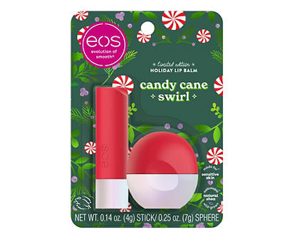 Limited Edition Candy Cane Swirl Lip Balm Stick & Sphere Set