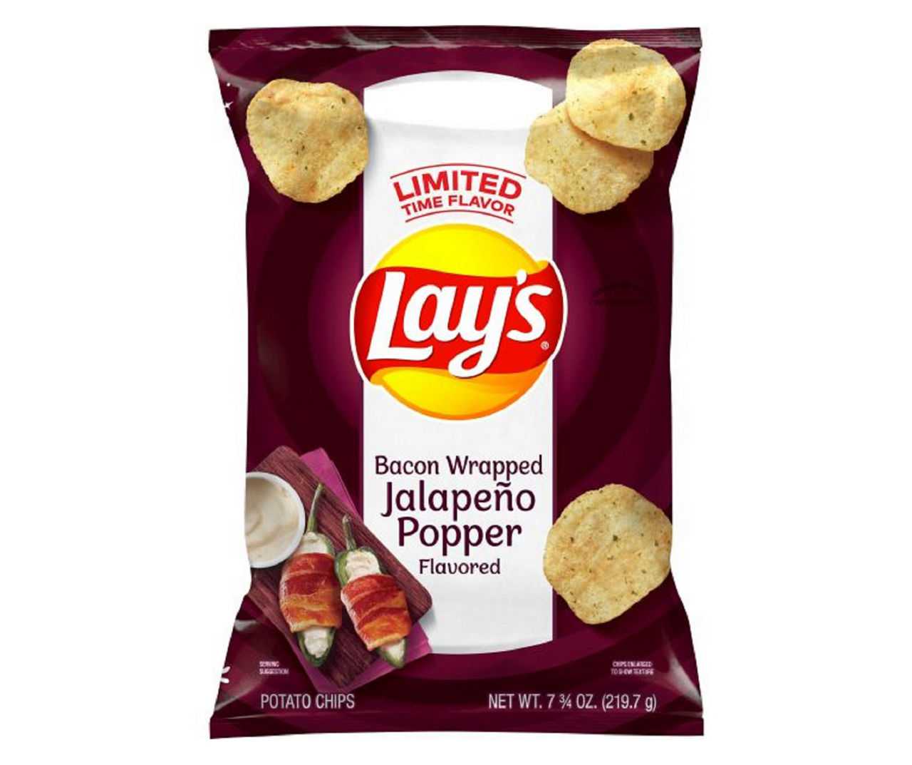 Lay's Bacon Wrapped Jalapeno Popper Potato Chips, 7.75 Oz. Big Lots