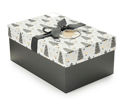 Black Tree & Snowflake Gift Box, (10.5