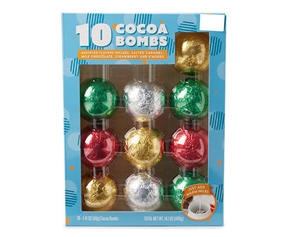 Assorted Flavors Hot Cocoa Bombs, Blue 10-Pack