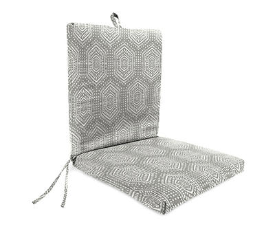 Anders Chet Titanium Geometric Outdoor Chair Cushion