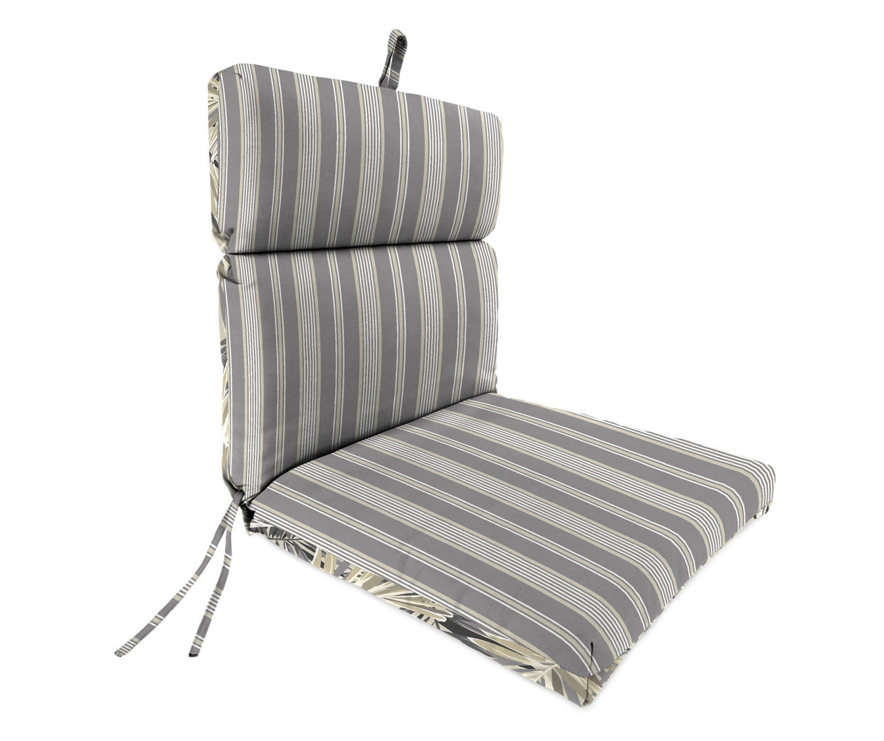 Gray and 2024 white chair cushions