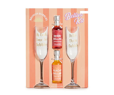 Brunch Bubble Bellini Glass & Cocktail Kit