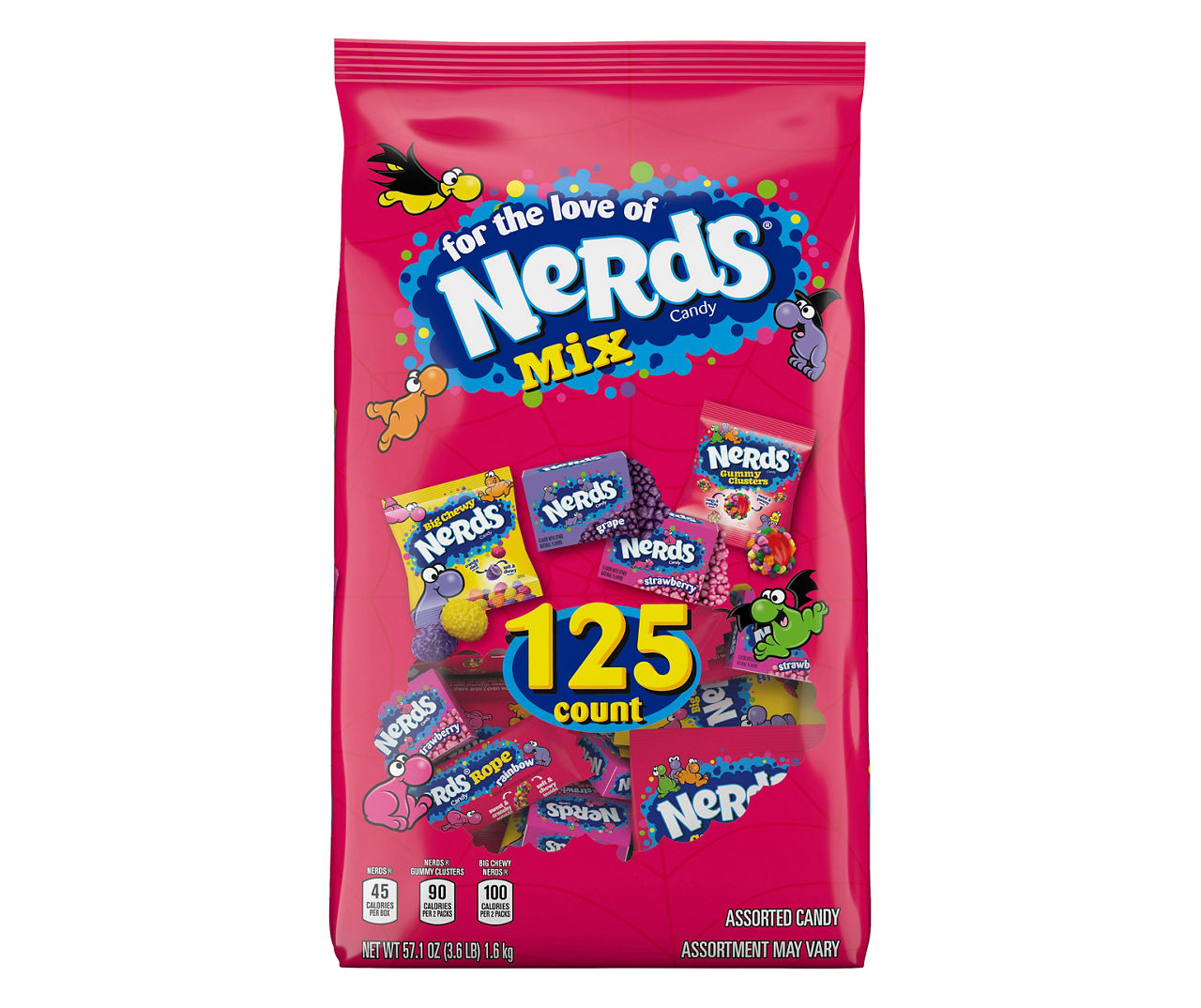 Nerds Ultimate Nerds Lover Halloween Candy Variety Pack, 125Count
