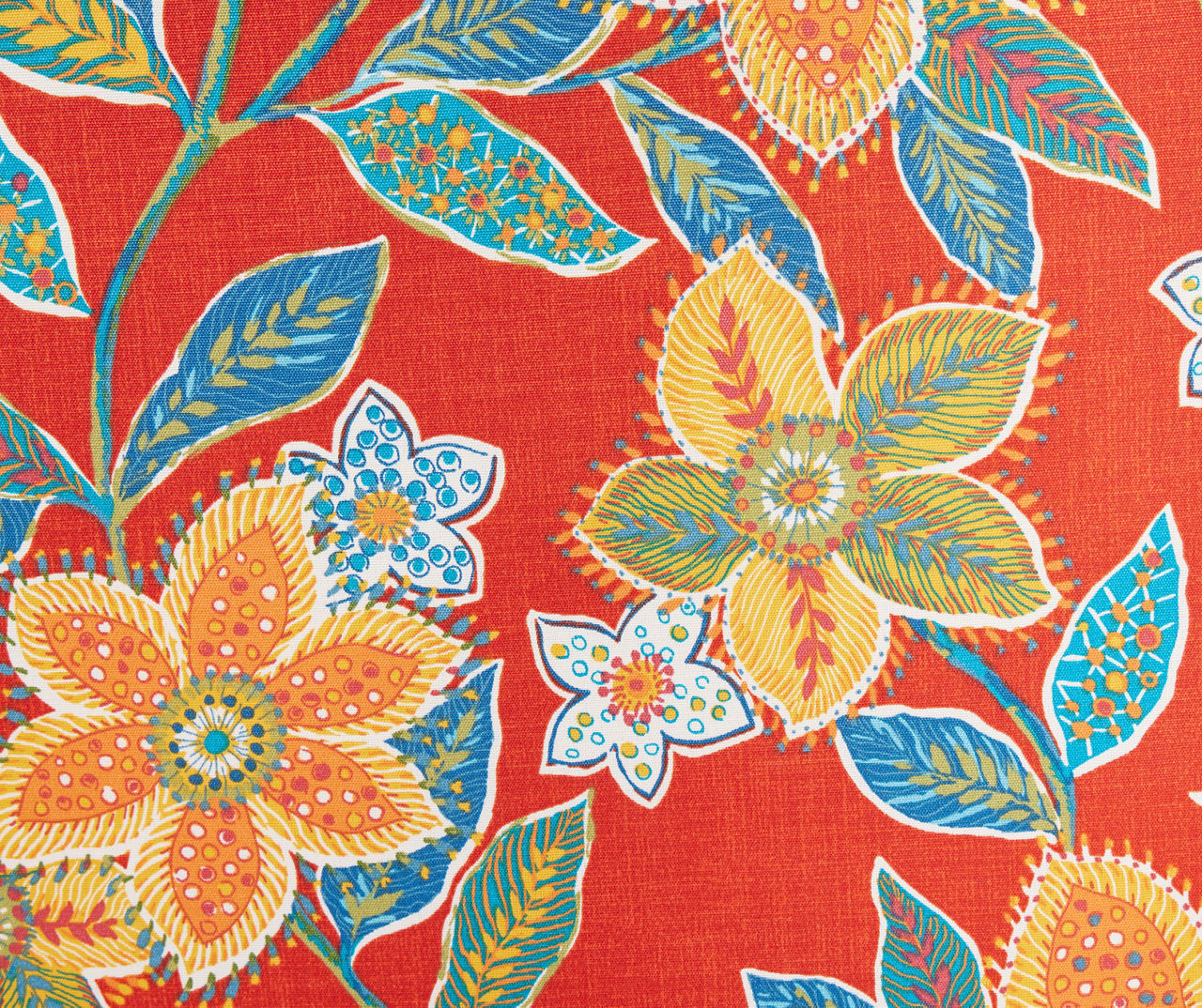 Clyde Fire Red Floral & Stripe Reversible Outdoor Chaise Lounge Cushions, 2-Pack
