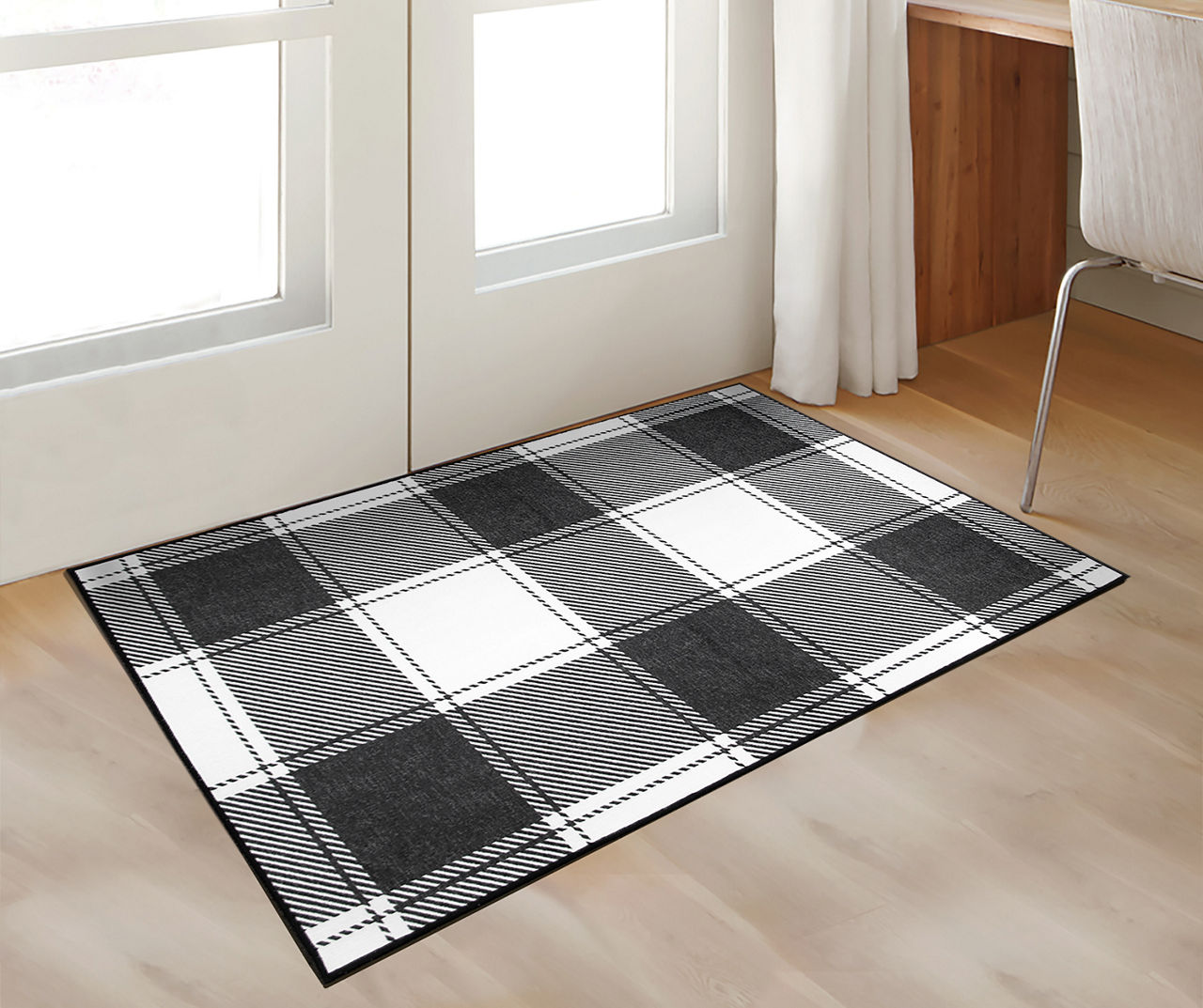 Buffalo Plaid Rug Black and White Check Rug Buffalo Plaid -  in 2023