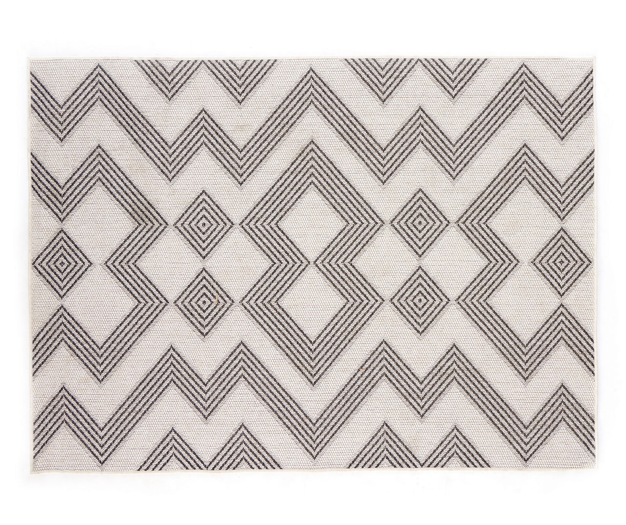Broyhill Broyhill Palermo White & Black Geometric Outdoor Area Rug