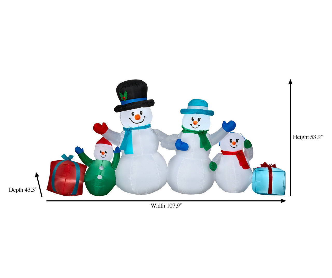 Giant snowman sale biglots family Christmas inflatable